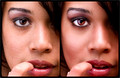 Beauty before and after retouch